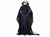 Halloween Animated Decorations - 6 FT Sound-Activated Animatronic Grim Reaper with Chain, Moving 76406719