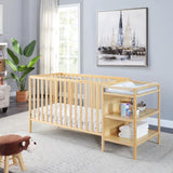 Palmer 3-in-1 Convertible Crib and Changer Combo Natural B02263649