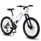 ZNTS S26103 26 inch Mountain Bike for Teenagers Girls Women, Shimano 21 Speeds with Dual Disc Brakes and W709P186926