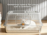 Thick stainless steel fully enclosed black cat toilet, sturdy, bite proof, leak proof, providing 31269152