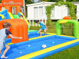 SunSports Inflatable Water Slide with 450W Blower, Kids Backyard Water Park with Climbing Wall, 80940679