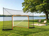12x9 ft Hockey & Lacrosse Goal Backstop Net, Quick Easy Setup Training Net with Extended Coverage 66168337