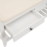 ZNTS TREXM Shoe Rack with Cushioned Seat and Drawers, Multipurpose Entryway Storage Bench WF195386AAK