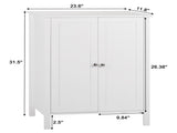 Double Doors Bathroom Cabinet White 37641969