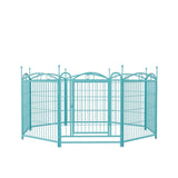 ZNTS Dog Playpen Indoor 32 inch 8 Panels Metal Dog Pen Pet Dog Fence Outdoor Exercise Pen with Doors, W368P234003