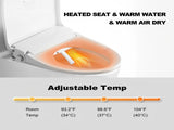 Smart Bidet Toilet Seat with Side Knob Adjustable Heated Seat with Water Temperature and Pressure W3598P451135