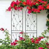 4 Pack Metal Garden Trellis 86.7" x 19.7" Rustproof Trellis for Climbing Plants Outdoor Flower W1586P268062