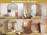 71"x26" Arched Full Length Mirror Freestading Full Body Floor Mirror, Black 69407674