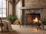Celeste 1 Panel Iron Fireplace Screen 36