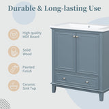 30" Bathroom Vanity without Sink, Base Only, Multi-functional Bathroom Cabinet with Doors and N725P186143C