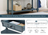 Series Console Table Traditional Design with Two Drawers and Bottom Shelf 25384136