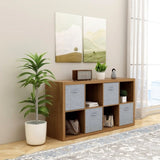 ZNTS 8-Cube Organizer Storage with Opened Back Shelves,2 X 4 Cube Bookcase Book Shleves for Home, Office 88496924