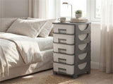 5-Drawer PP Storage Cabinet Vertical Slim Organizer for Bedroom Bathroom Office 70527350