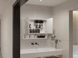 Manchester Rectangle Medicine Cabinet with Mirror White B06280343