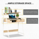 Computer Desk with Drawer ,Natural 19479753