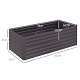 Garden BedFlower shelf,Wood Planter Box-Coffee 11950701