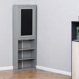 ZNTS Wall Mount Desk Cabinet-Grey （Prohibited by WalMart） 77499936