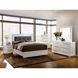 2 Drawers Wooden Nightstand, Glossy White B016P252235