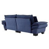 Corduroy Sofa Sleeper Couch Loveseat Sofa with Pillows Comfy Upholstered Deep Seat Sofa for W676P184142