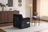 Single Chair 33 Inch Oversized Reading Chair Comfortable Cushioned Lounge Armchair Soft Chenille W1829P265018