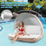 inflatable pool Floating lounge Swimming raft with parasol 62866070