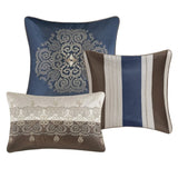 Cal King 7 Piece Jacquard Comforter Set with Throw Pillows B03596995