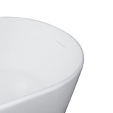 67-inch solid surface stone resin oval shape soaking bathtub with overflow for the bathroom W161370501