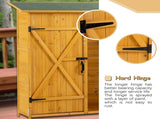 Outdoor Storage Shed with Lockable Door, Wooden Tool Storage Shed with Detachable Shelves and Pitch 28814055