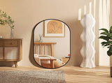 Black 20 x 28 Inch Metal Oval Mirror 70511394