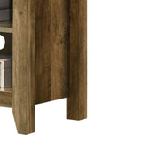 Benito Knotty Oak 70"W TV Stand with Open Shelves and Cable Management B061P184947