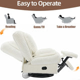 360&deg Swivel Rocking Single Sofa,Recliner Sofa, Manual Glider Rocking Armless W1628P264784