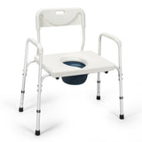 3-in-1 Heavy-Duty Commode Chair Removable Bucket, Sturdy Iron Frame for 75145658