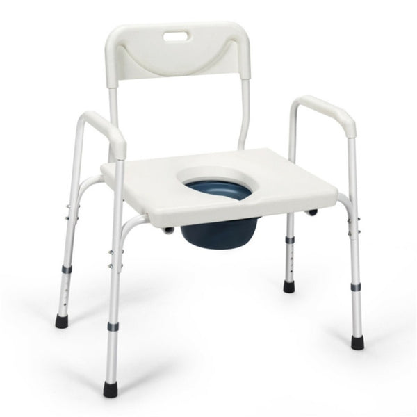 3-in-1 Heavy-Duty Commode Chair Removable Bucket, Sturdy Iron Frame fo ...