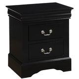 ZNTS Black 2-Drawer Nightstand B062P189240