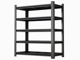 5 Tier Storage Shelves, 2200LBS Adjustable Metal Shelving Unit, Black, Needs Assembly 74632589