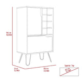 Manhattan L Bar Cabinet, Eight Built-in Wine Rack, Single Door -Light Gray B20092092