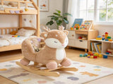 Spotted Deer Rocking Horse for Toddlers 13 Years, Baby Rocker with Sounds, Seat Belt and Widened 23658220