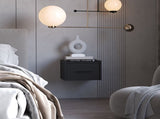 Black Wall-Mounted Floating Nightstand B062P175145