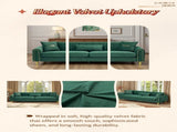 FX-P11-GR 87.4 Inches Contemporary Upholstered Sofa Couch, 3 Seater Sofa with Plush Cushions & W576P360571