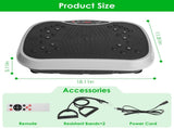 Vibration Exercise Machine With Resistant Bands Remote Control Whole Body Vibration Platform Workout 07214624