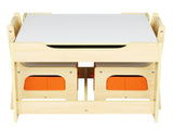 Children's Wooden Table And Chair Set With Two Storage Bags 45081745
