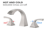2-Handle Bathroom Sink Faucet with Drain, Brushed Nickel W122465392