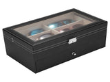 Leather 12 Piece Eyeglasses Storage and Sunglass Glasses Display Drawer Lockable Case Organizer 17832318