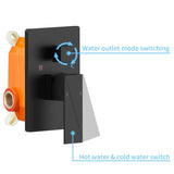 Rain Shower System Brushed Nickel Tub Shower Faucet Set 10 Inch Square Rainfall Shower Head with T3177P269099