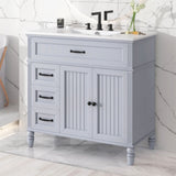 ZNTS 36" Bathroom Vanity with Sink, Bathroom Cabinet with Drawers, Solid Frame and MDF Board, One N759P207685E