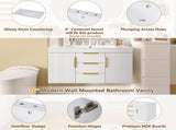 36'' Wall Mounted Vanity, Floating Storage Cabinet with 2 Drawers, Solid Wood N710P253035K