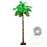 ZNTS 6 feet Hawaiian style artificial palm tree with LED lighting 90796181