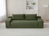 Memory Foam Cloud Loveseat Sofa, 2 in 1 Convertible Folding Couch Bed, No Assembly Compressed W2677P395126