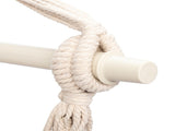 Distinctive Cotton Canvas Hanging Rope Chair with Pillows Beige 58301688