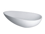 67" Freestanding Solid Surface Bathtub, Luxury Engineered Stone Resin Freestanding Soaking Bathtub W1573P175001